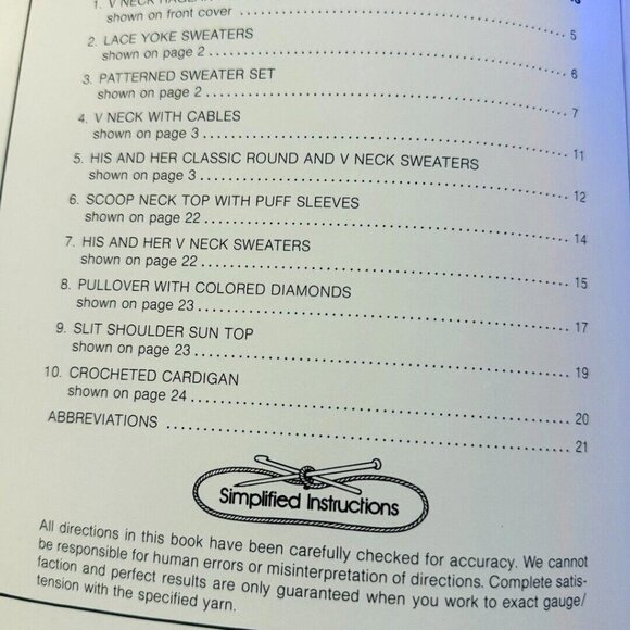 Susan Bates Patons Cotton Tops 80s Knitting Patterns Vintage Booklet 21 Pages 🧵 - Picture 8 of 9